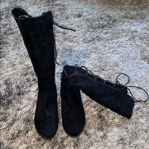 Tall black boots